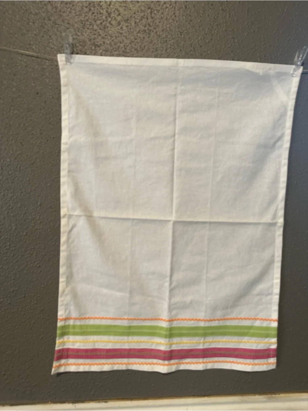 Crate&Barrel Jardin Ribbon Dishtowel